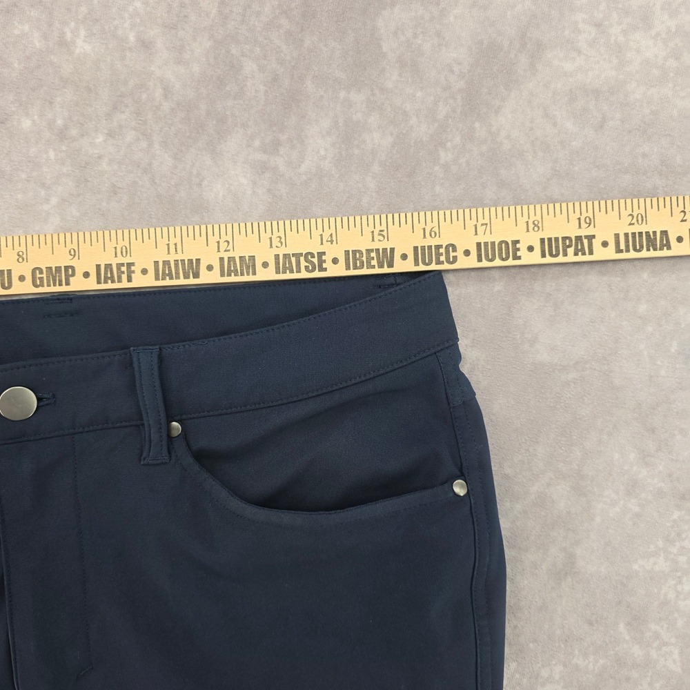 Lululemon ABC Pant Slim Navy Blue Mens 33x27 Technical Five Pocket Trousers - Picture 4 of 7